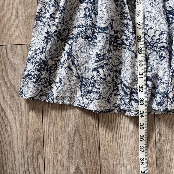 Margaret O'Leary Tiered Maxi Skirt Blue White Paisley Womens SM Boho Retro Y2K - Picture 6 of 12